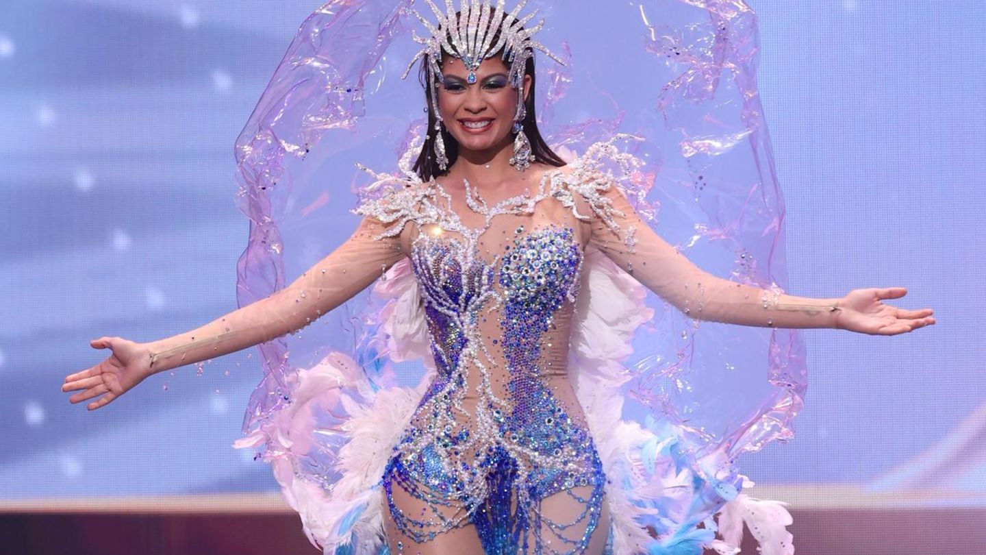 Miss Aruba Helen Hernandez versuchte mit einem durchsichtigen Outfit zu punkten.