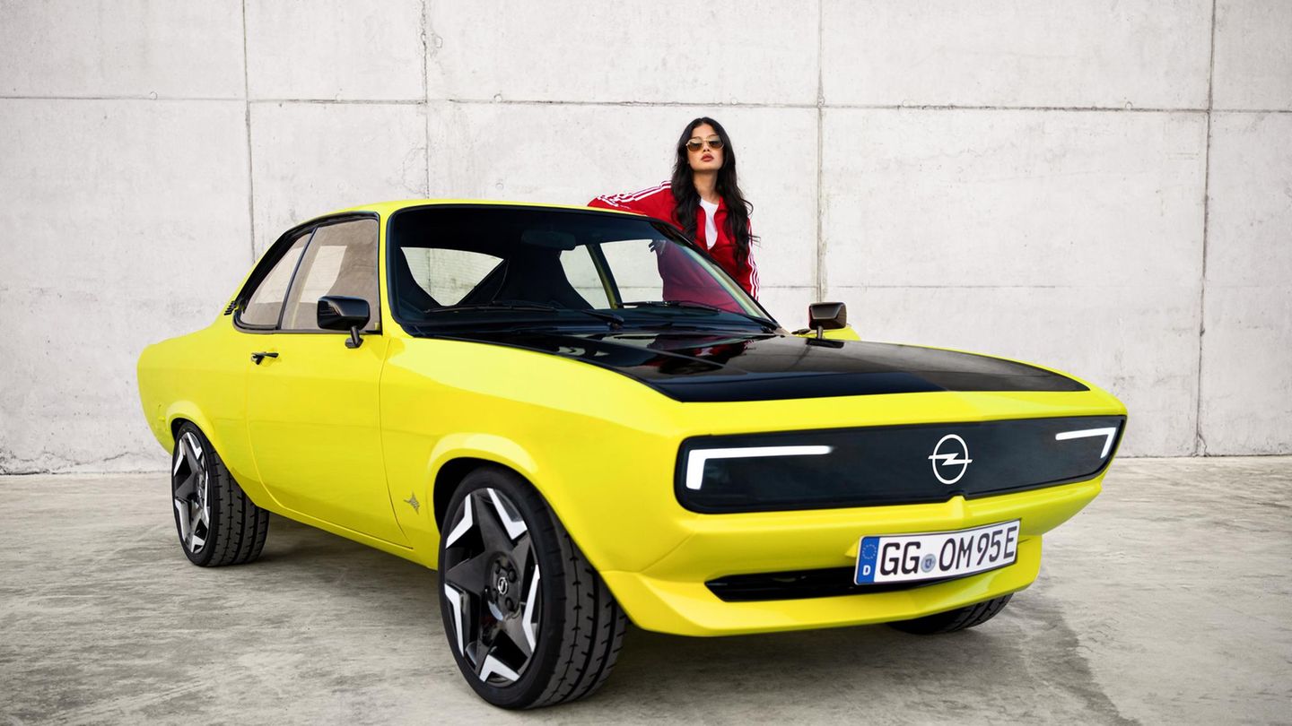 Ein gelb-schwarzer Opel Manta