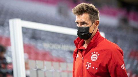 Miroslav Klose bei einem Bundesligaspiel der Bayern.