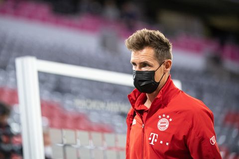 Miroslav Klose bei einem Bundesligaspiel der Bayern.