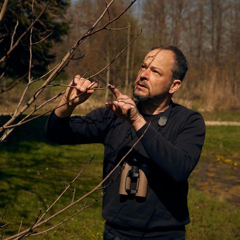 Naturfilmer Jan Haft bei sich zu Hause am Chiemsee