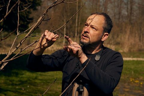 Naturfilmer Jan Haft bei sich zu Hause am Chiemsee