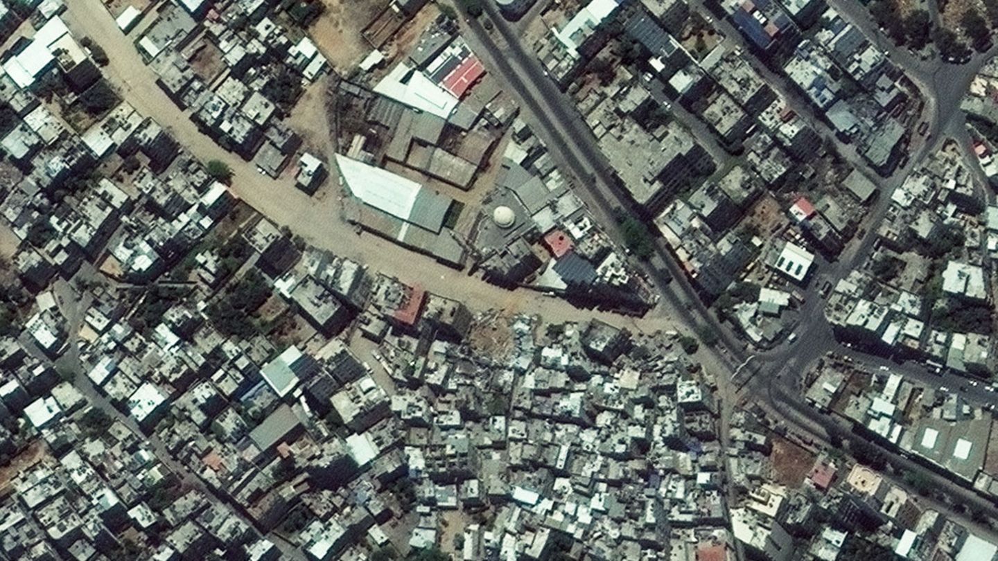 Satellitenaufnahme aus dem Gaza-Streifen
