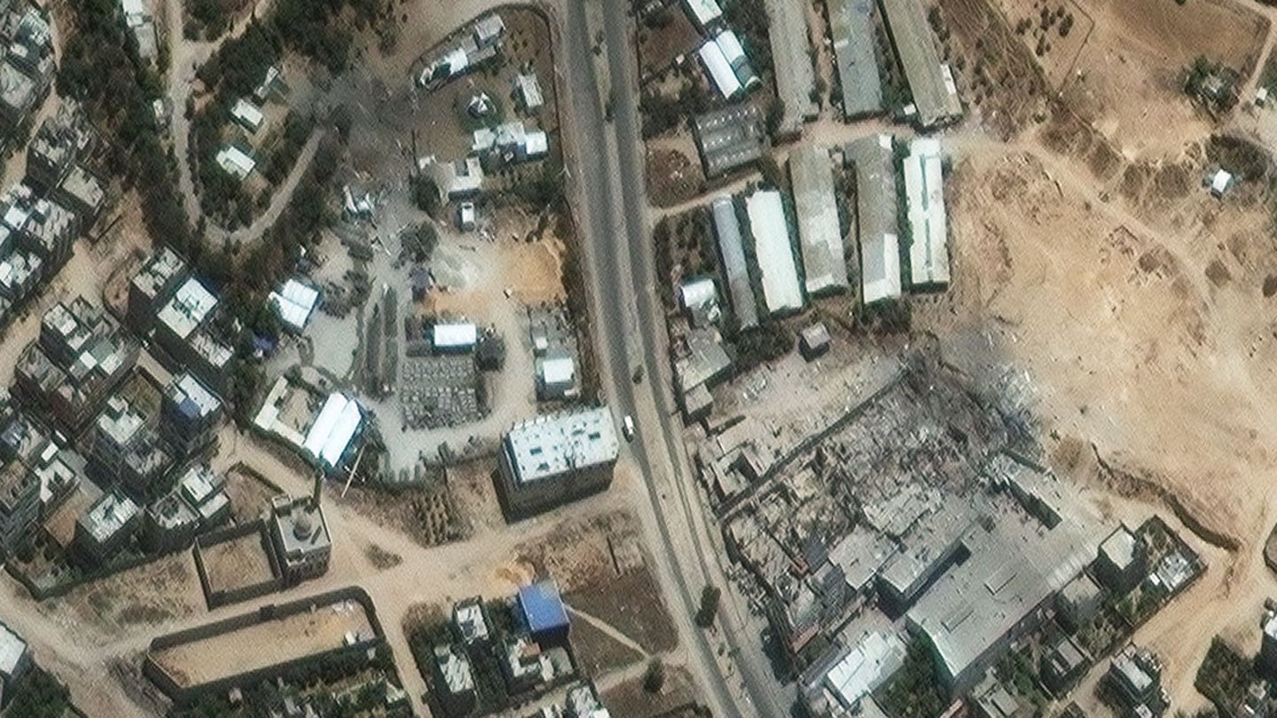 Satellitenaufnahme aus dem Gaza-Streifen.