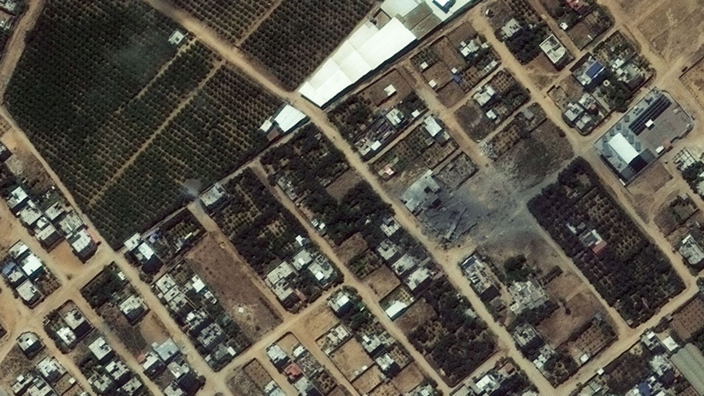Satellitenaufnahme aus dem Gaza-Streifen