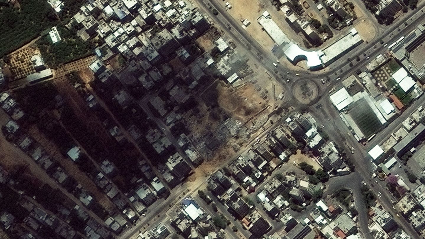 Satellitenaufnahme aus dem Gaza-Streifen