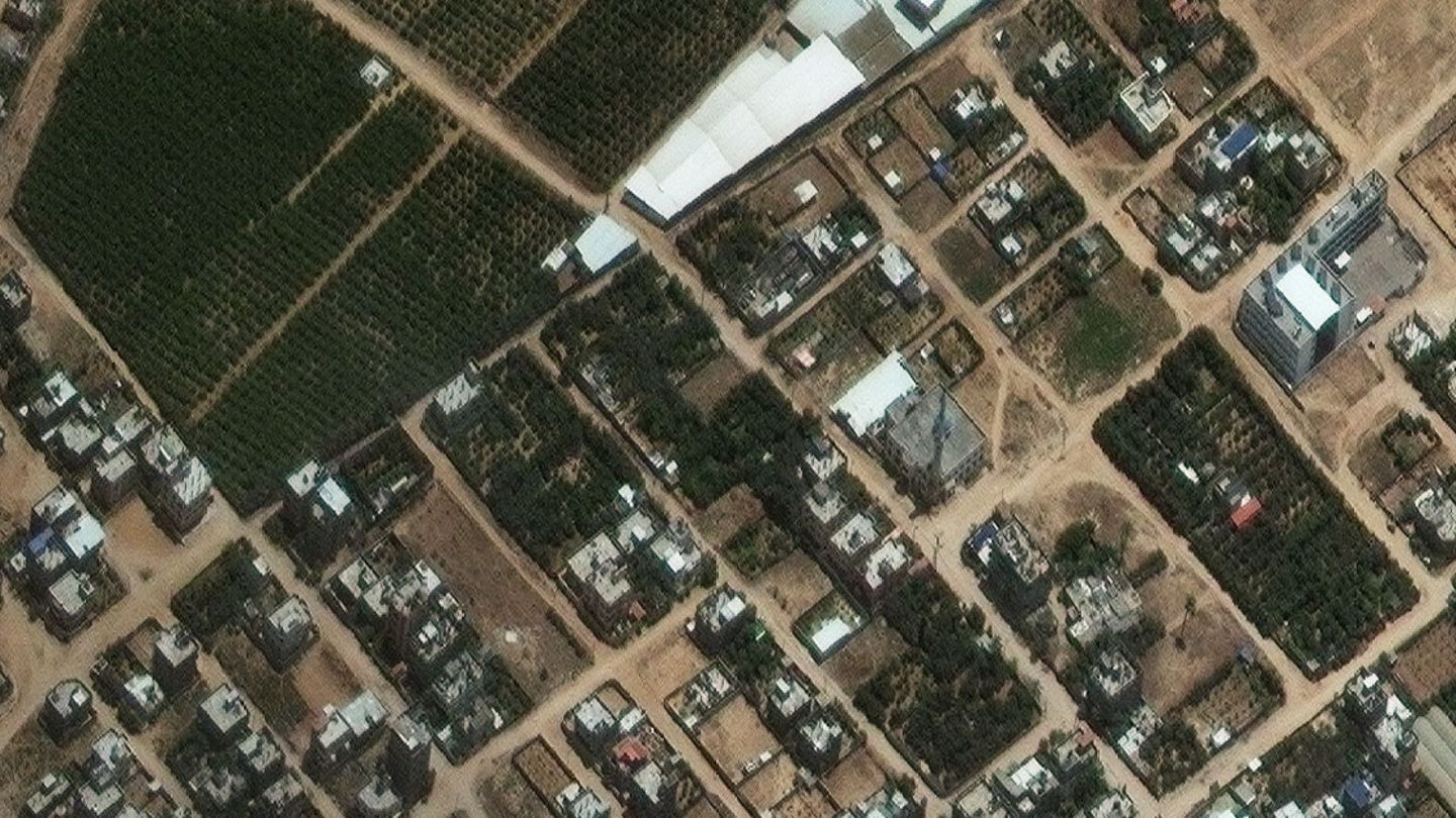 Satellitenaufnahme aus dem Gaza-Streifen