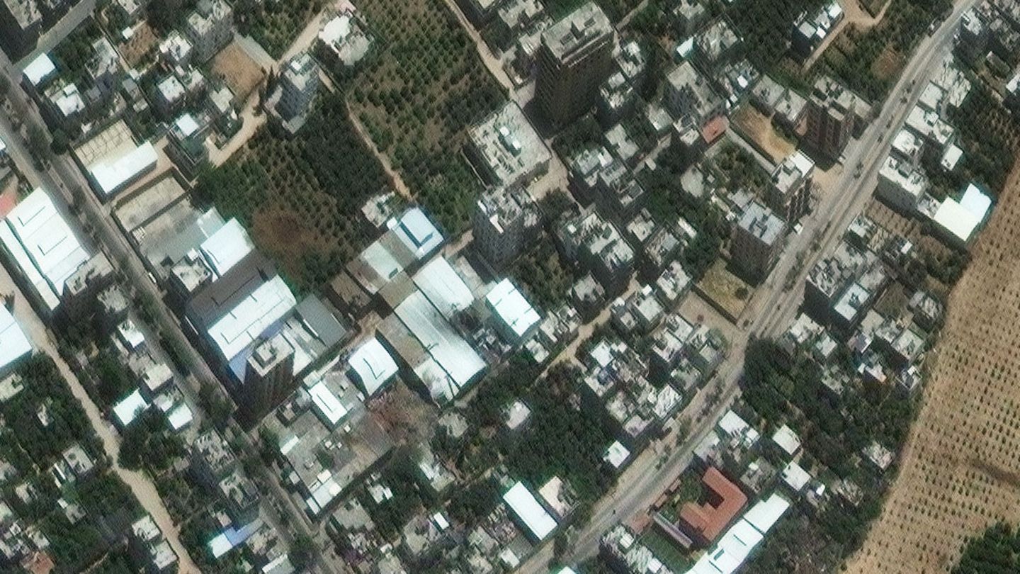 Satellitenaufnahme aus dem Gaza-Streifen