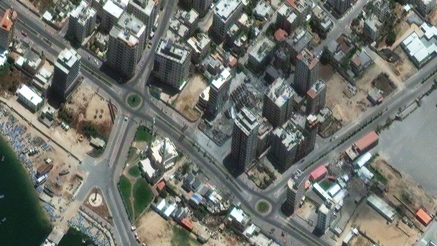 Satellitenaufnahme aus dem Gaza-Streifen