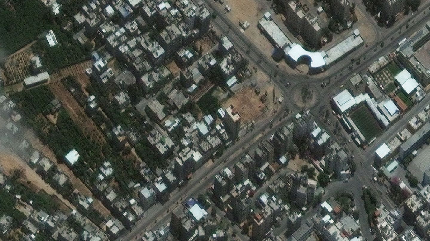 Satellitenaufnahme aus dem Gaza-Streifen