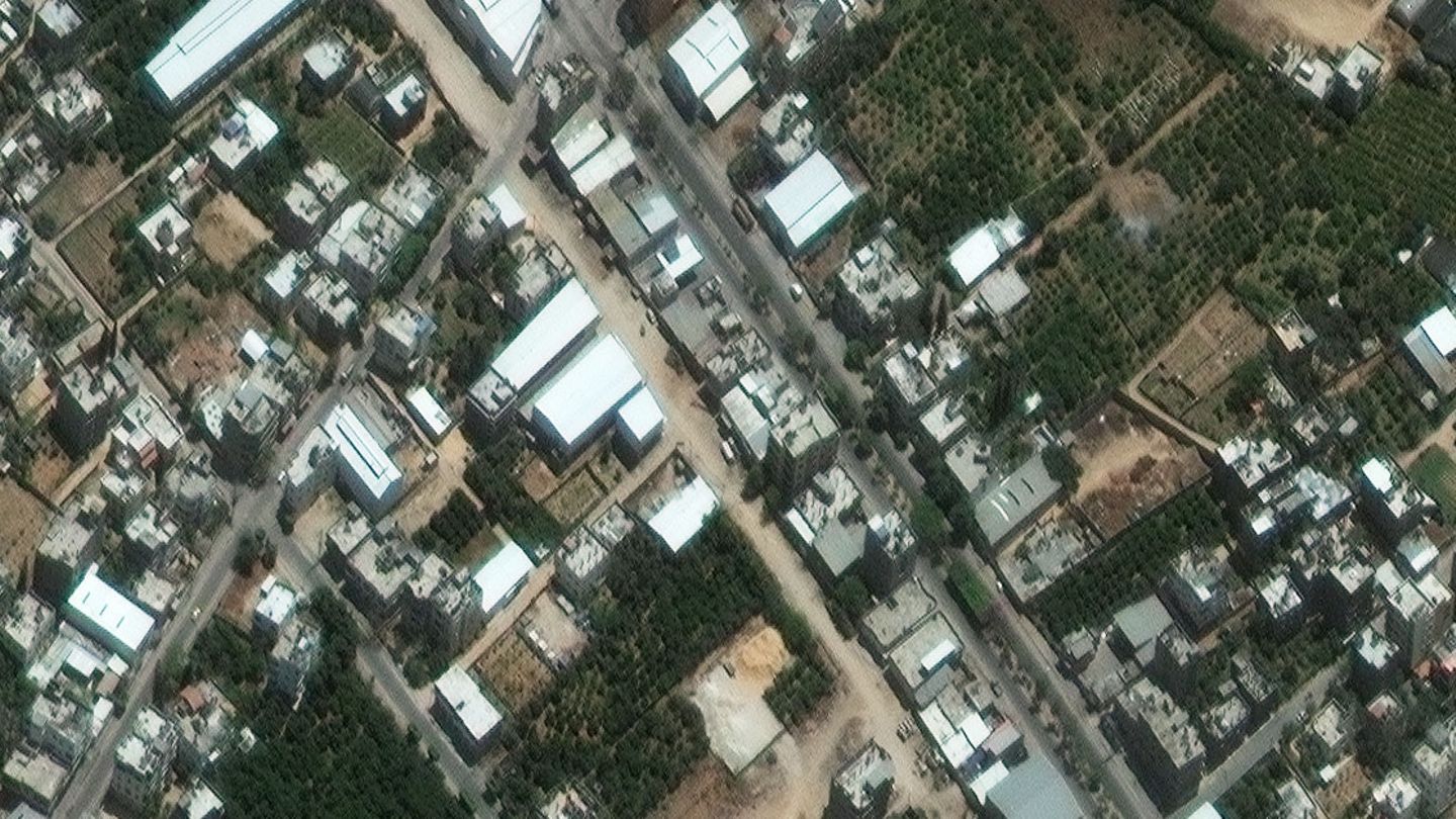 Satellitenaufnahme aus dem Gaza-Streifen