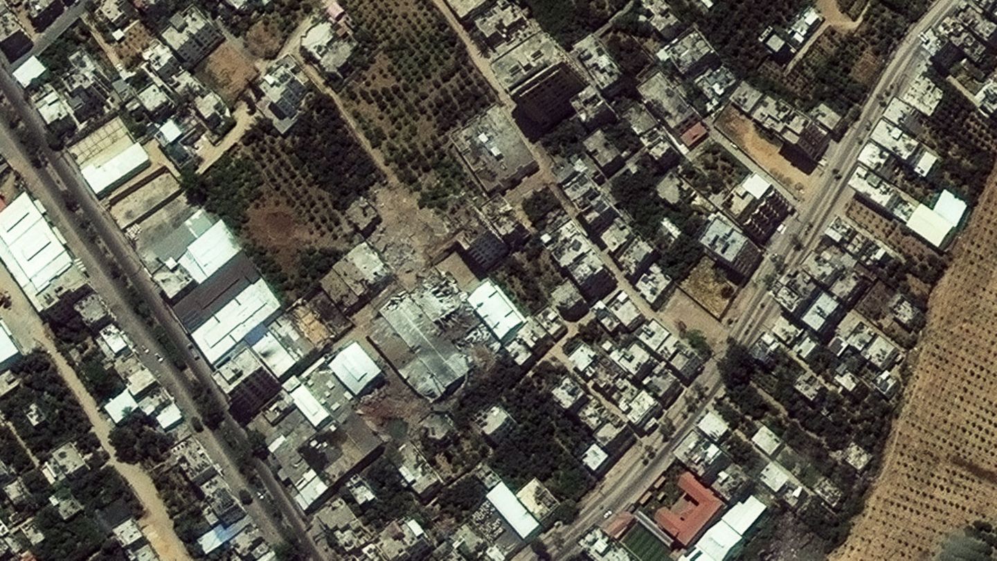 Satellitenaufnahme aus dem Gaza-Streifen