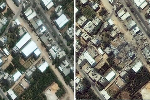 Satellitenaufnahmen aus dem Gaza-Streifen