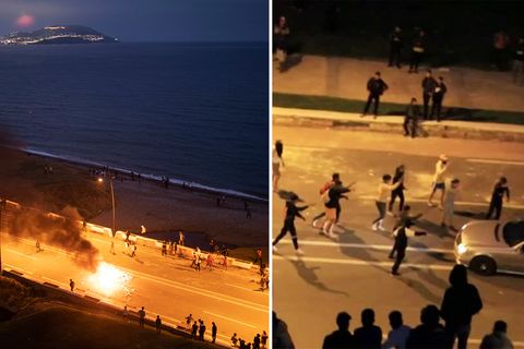 Lage in Ceuta angespannt: Hunderte Migranten geraten mit Polizei aneinander