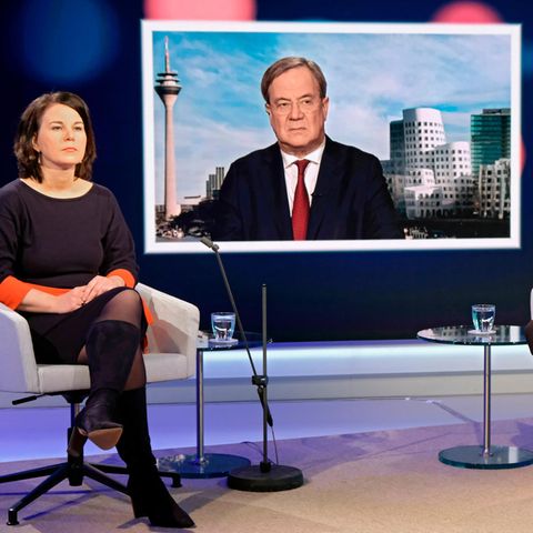 Kanzlerkandidaten Baerbock, Laschet, Scholz auf dem WDR-Europaforum