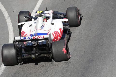 Mick Schumacher hat sich in Monaco das Hinterrad demoliert