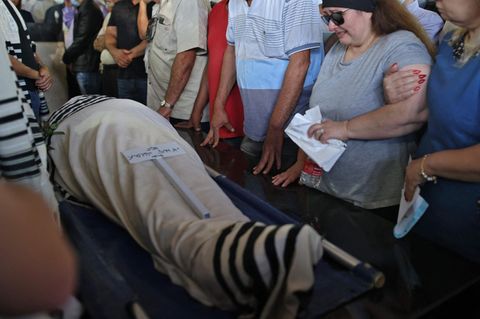 Die Beerdigung von Yigal Yehoshua am Dienstag in der Stadt Modiin
