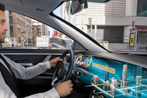 Mit solchen Visioen wollen die Autohersteller zurückschlagen, doch in Massenmodellen werden solche Cockpits unbezahlbar bleiben.
