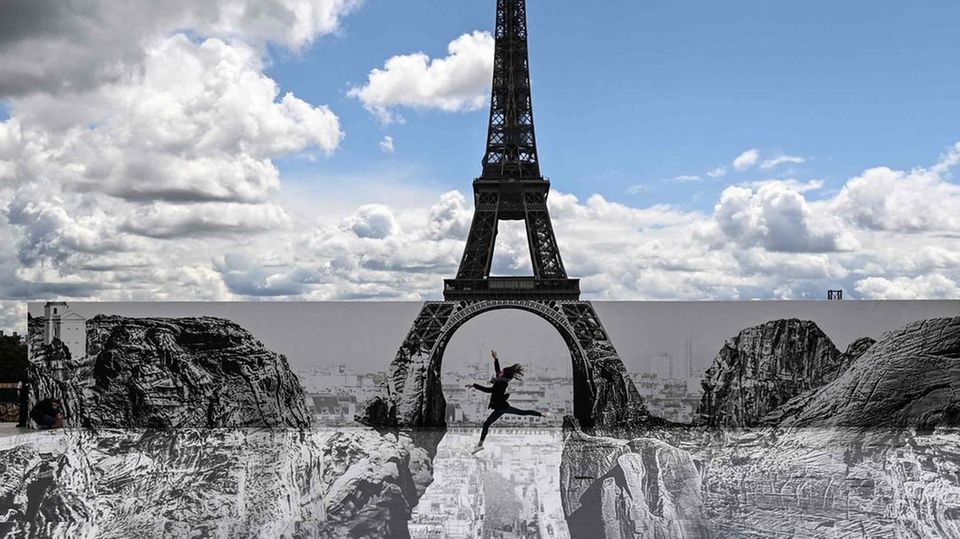 Schlucht Eiffelturm Optische Täuschung Paris Schlucht unterm Eiffelturm? Optische Täuschung fasziniert Bürger von Paris