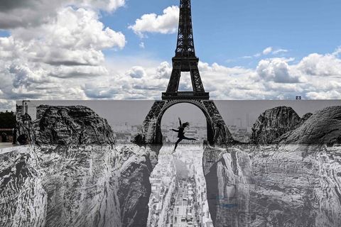 Schlucht unterm Eiffelturm? Optische Täuschung fasziniert Bürger von Paris
