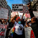 Eine "Black Lives matter"-Demonstration in Lissabon, Portugal