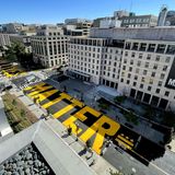 Ein "Black Lives Matter"-Schriftzug auf einer Straße in Washington, D.C.