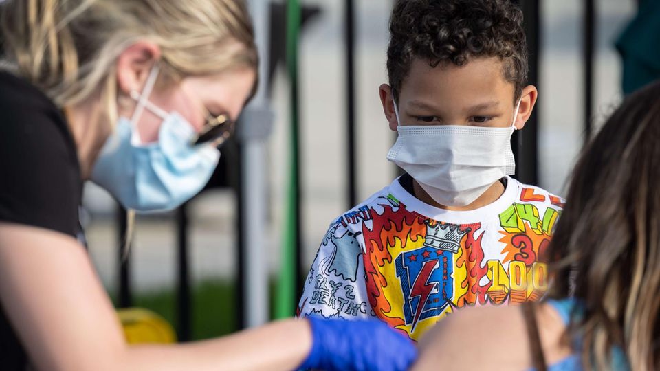 Coronavirus-Impfung eines Kindes in den USA