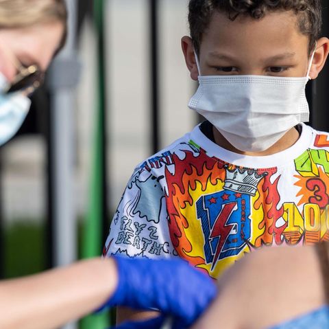 Coronavirus-Impfung eines Kindes in den USA