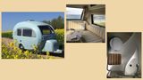 Barefoot: Ein Caravan zum Knuddeln  Der Mini Cooper wurde zur Autoikone und ist fast so etwas wie ein Botschafter für britisches Design. Vielleicht wird das der knuddelige Barefoot auch einmal. Und wie der alte Mini ist auch der kleine Wohnwagen eine Neuauflage des Barefoot von 1950. Ein echter Klassiker also. Innen wirkt der kleine Brite wie die Handtasche von Hermine Granger: Er ist weitaus geräumiger als es von Außen den Anschein hat. Die Einrichtung ist durchdacht und verspielt zugleich, ein echtes Raumwunder. Perfekt für das verlängerte romantische Wochenende  zu zweit.