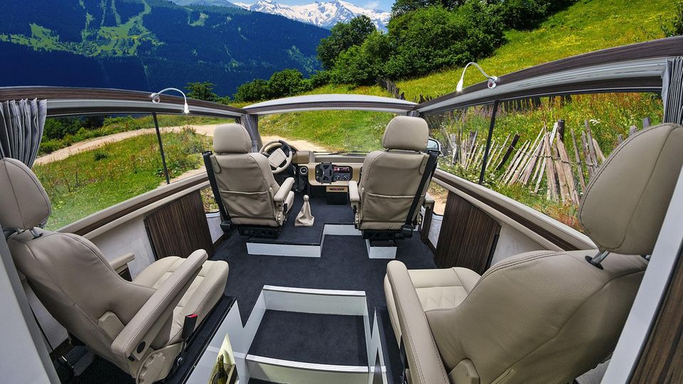 Der Skydancer Apéro ist ein Wohmobil mit Cabriodach