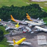 Orlando Stanford in Florida  Anders als im trockenen Südwesten der USA herrscht in Florida feucht-heißes Klima, das den Flugzeugen zusetzt. Die Rümpfe der Frachtflugzeuge südamerikanischer Airlines verrotten bereits.