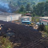 Lavastrom im Vorort Buhene