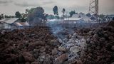 Glühende Lava in Goma
