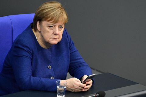 Bundeskanzlerin Angela Merkel (CDU) im Bundestag