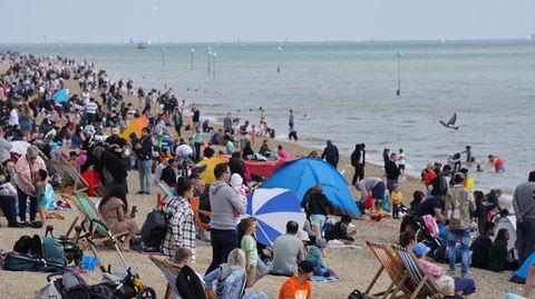Voller Strand in Southend