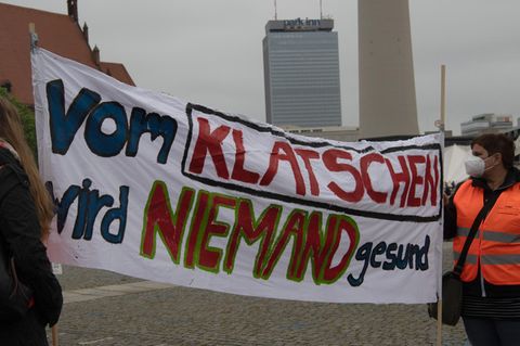 Demonstration für die Pflegereform in Berlin