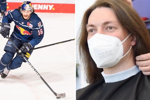 Deutscher Eishockey-Profi Konrad Abeltshauser spendet Mähne für junge Krebspatienten