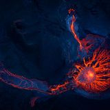 Fagradalsfjall auf Island  Seit 800 Jahren ist es der erste Vulkanausbruch auf der Reykjanes-Halbinsel. Das Naturschauspiel hat einen besonderen ästhetischen Reiz.