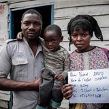 Nyiragongo im Kongo  Wieder vereint: Bei der Flucht vor den Naturgewalten hatte das Paar ihren vierjährigen Sohn verloren.