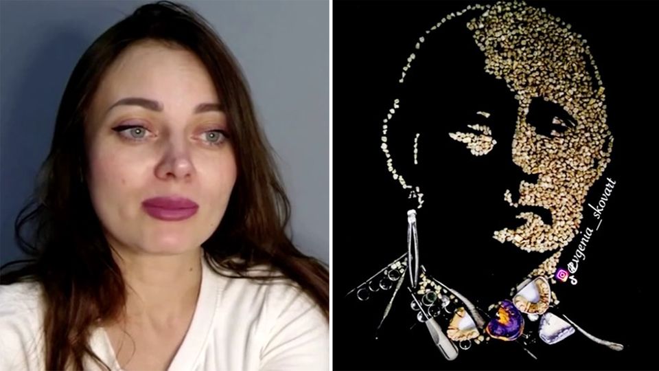 Künstlerin Putin Zähne Kunst So zeigte eine Künstlerin Putin die Zähne