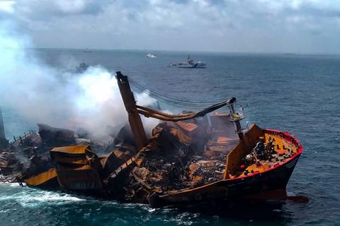 Sri Lanka: Containerschiff sinkt nach Feuer – mit Chemikalien an Bord