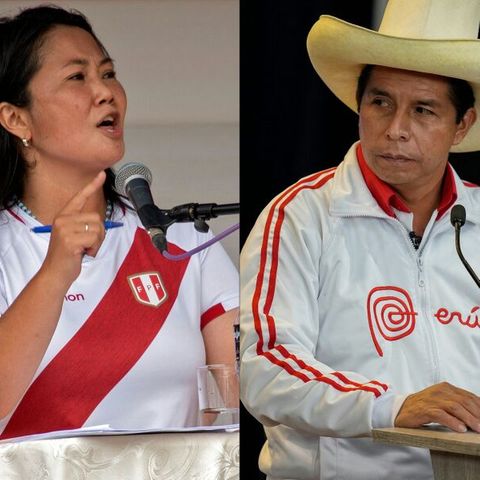 Pedro Castillo und Keiko Fujiomori