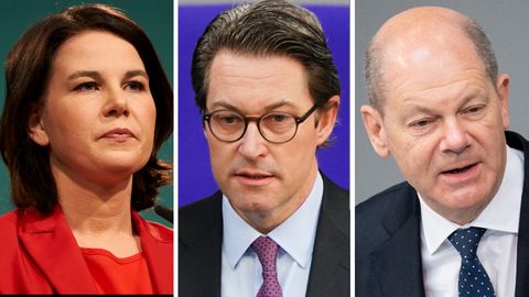 Benzinpreis-Debatte: Annalena Baerbock, Andreas Scheuer, Olaf Scholz