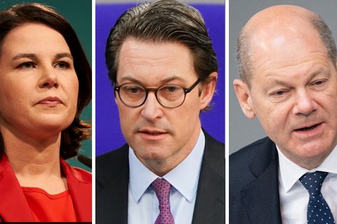 Benzinpreis-Debatte: Annalena Baerbock, Andreas Scheuer, Olaf Scholz