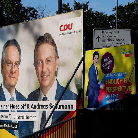 Wahlplakate in Sachsen-Anhalt