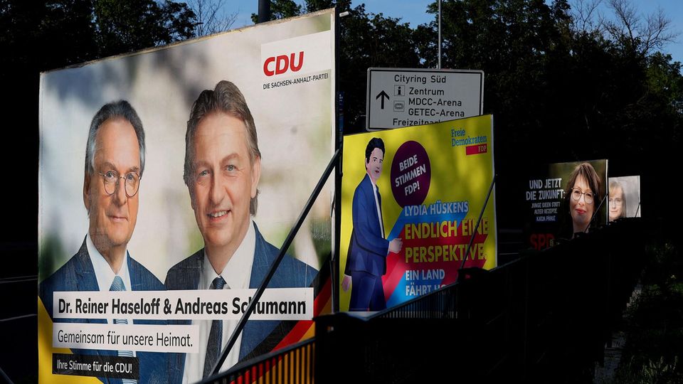Wahlplakate in Sachsen-Anhalt