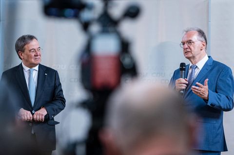 Armin Laschet und Reiner Haseloff (beide CDU)