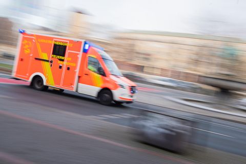 Ein Rettungswagen im Einsatz