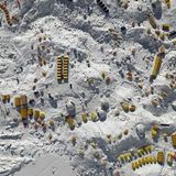 140 Kilometer nordöstlich von Kathmandu: Das Basislager für Everest-Expedition von der Südseite her, befindet sich in 5400 Metern Höhe.