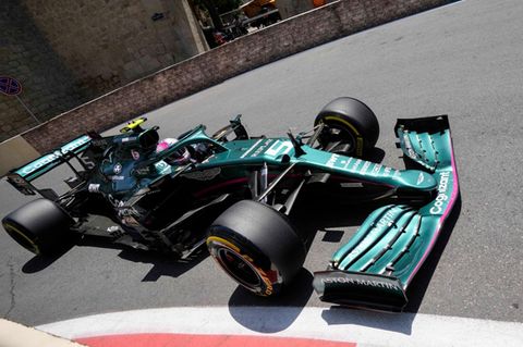  Sebastian Vettel aus Deutschland fahrt im Team Aston Martin in Baku